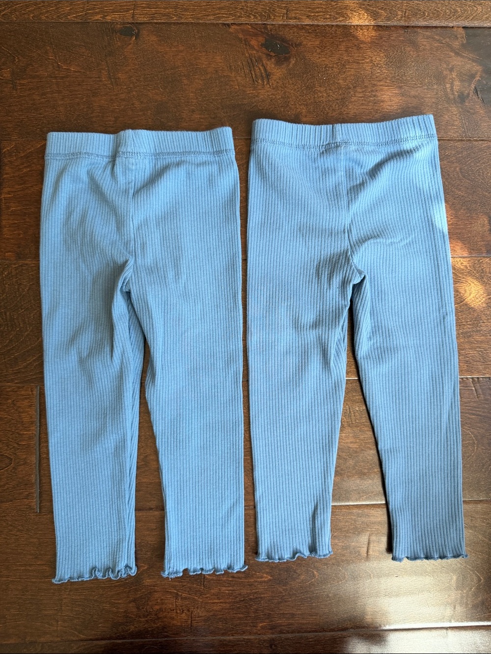 TWIN 2T Girls Kids Dusty Blue Ribbed Long-Sleeve Set - Picture 6 of 6
